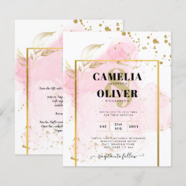 PINK GOLD WEDD Alkohol Tinte Abstrakt