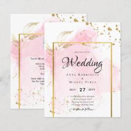 PINK GOLD WEDD Alkohol Tinte Abstrakt
