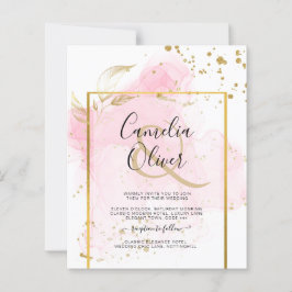 PINK GOLD WEDD Alkohol Tinte Abstrakt