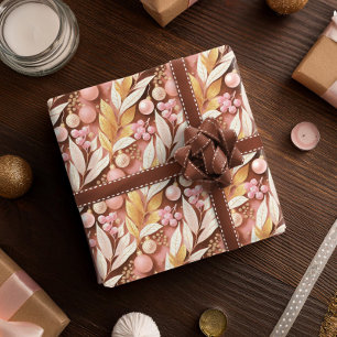 Pink Gold Weihnachtsmuster#22 ID1009 Geschenkpapier