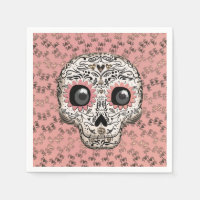 Pink & Gold Zucker Skull Whimsisches Niedliches Pa
