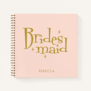 Pink Golden Bridesmaid Geschenke Notizbuch