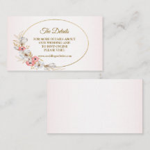 Pink Golden Floral Geometric Peach Wedding Detail