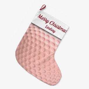 Pink Golf Ball Sport Großer Weihnachtsstrumpf