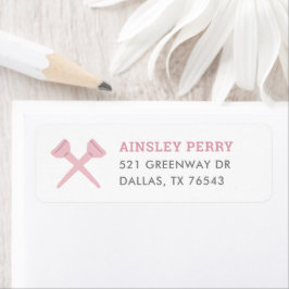 Pink Golf Birthday Party Rücksendeadresse