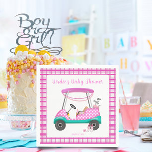 Pink Golf Cart Babyausstattung Babydusche Serviette