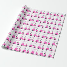 Pink Golf Cart Muster Umschlagpapier