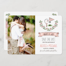 Pink Golf Save the Date