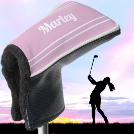 Pink Golfer Sports Ladys Modern Mit Monogramm Golf Headcover