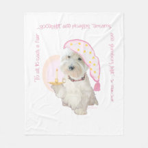 Pink Goodnight Westie mit Candle