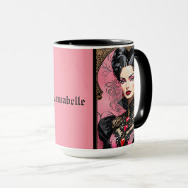 Pink Goth Lady Tasse