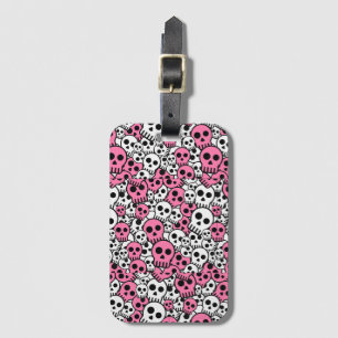 Pink Gothic Skull Pattern Print Gepäckanhänger