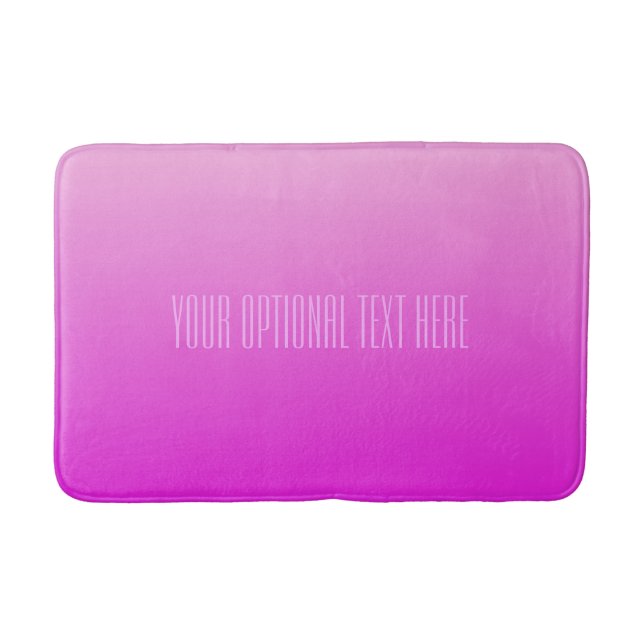 Pink Gradient, benutzerdefinierte Textbadematten Badematte (Vorderseite)
