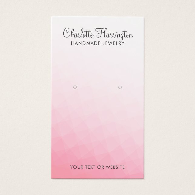 Pink Gradient Earring Juwelier Display Card (Vorderseite)