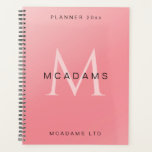 Pink Gradient  Personalized Business  Planer<br><div class="desc">A stylish pink gradient color business planner.  Personalize with your own company/business name,  monogram and year on the front. Add your logo and website on the back.</div>