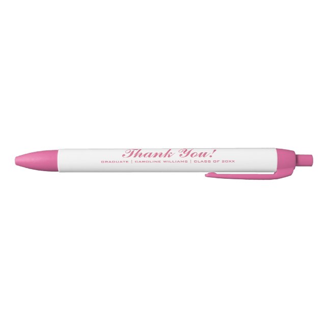 Pink Graduation Party Custom Gevor Kugelschreiber (Unterseite)