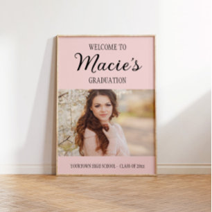 Pink Graduation Party Foto Poster