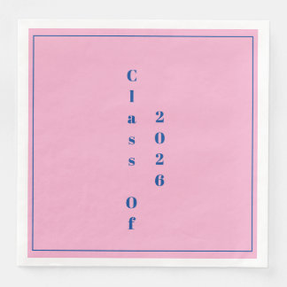  Pink Graduation Party Graduate Class Of 2026 Serviette