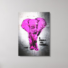 Pink Graffiti Elephant