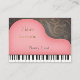 Pink Grand Piano Kinderfreundliche Musik Visitenkarte