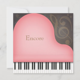 Pink Grand Piano Personalisiert Mitteilungskarte