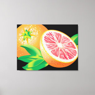 Pink Grapefruit Leinwanddruck