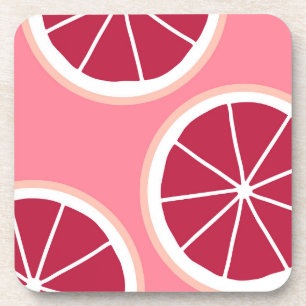Pink Grapefruit Slice Getränkeuntersetzer