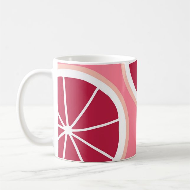 Pink Grapefruit Slice Kaffeetasse (Links)