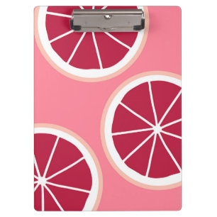 Pink Grapefruit Slice Klemmbrett