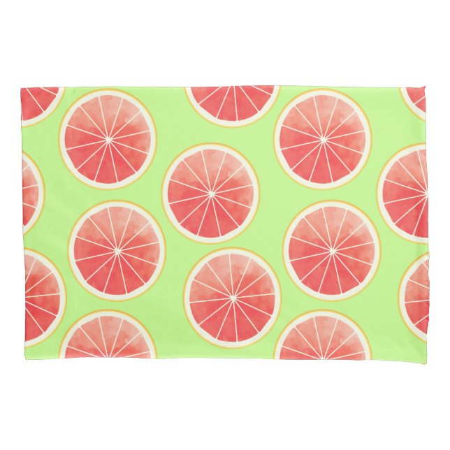 Pink Grapefruit Slices Pattern Kissenbezug (Vorderseite)