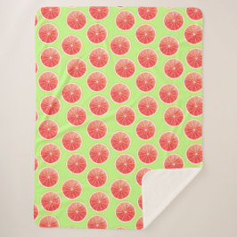 Pink Grapefruit Slices Pattern Sherpadecke