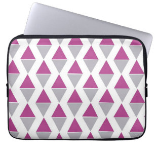 Pink & Grau Geometrisches Dreieck Laptop-Ärmel Laptopschutzhülle