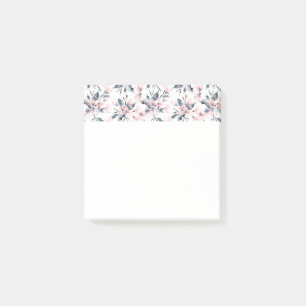 Pink & Grau Wasserfarben-Muster Post-it Klebezettel