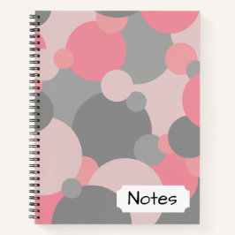 Pink-graue Moleküle Spiral Notebook Notizbuch