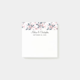 Pink & Graue Wasserfarbenmuster Hochzeit Post-it Klebezettel