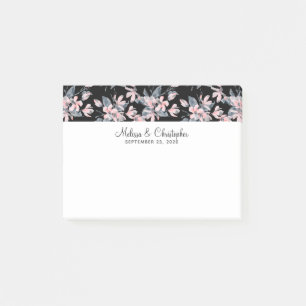 Pink & Graue Wasserfarbenmuster Hochzeit Post-it Klebezettel