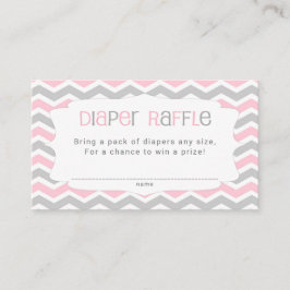 Pink Gray Baby Dusche Windeln Raffel Tickets Begleitkarte