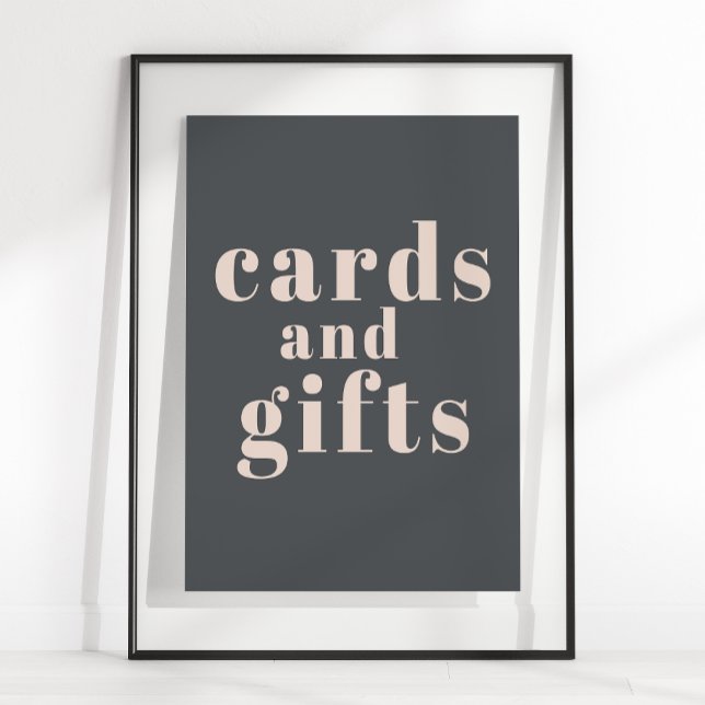 Pink Gray Boho Typografie Kinderduschkarten Gesche Poster (Von Creator hochgeladen)