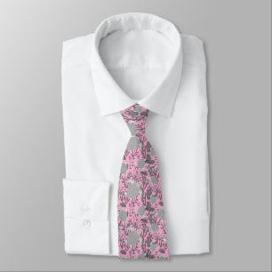 Pink Gray Sea Turtle Pattern Hochzeit Krawatte