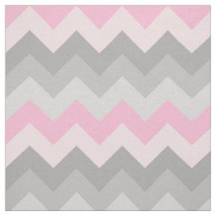 Pink Gray Zickzack Ombre Stoff