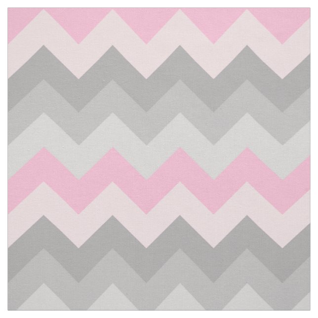 Pink Gray Zickzack Ombre Stoff (Muster)
