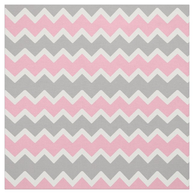 Pink Gray Zickzack Zigzag Muster Stoff (Muster)
