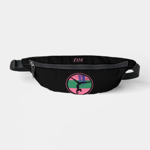 Pink Green Abstrakt Art Gymnastik Bauchtasche