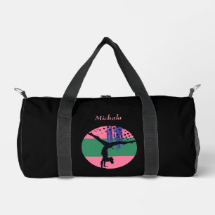 Pink Green Abstrakt Art Gymnastik Duffle Bag