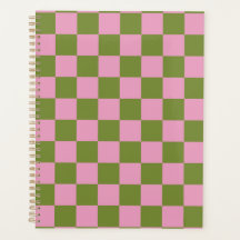 Pink Green Checkered Gingham Pattern