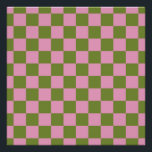 Pink Green Checkered Gingham Pattern Poster<br><div class="desc">Pink Green Checkered Gingham Pattern</div>