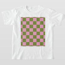 Pink Green Checkered Gingham Pattern