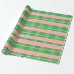 Pink Green Christmas Kariert Geschenkpapier<br><div class="desc">Weihnachten Karierter Hintergrund Rosa und Grüne Liebhaber Umschlagpapier</div>