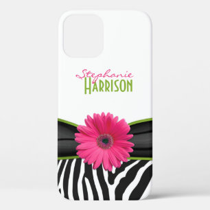 Pink Green Daisy Zebra Print Personalisiert title_seo2