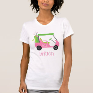 Pink & Green Golf Personalisierter T - Shirt